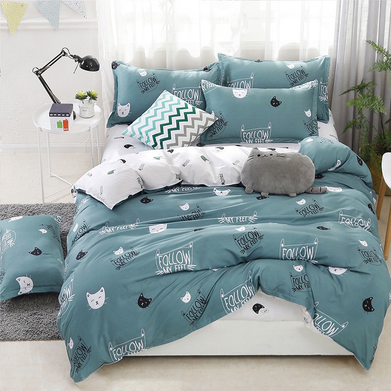 Home Textiles Europe - Seprai Empat Potong Sederhana Penutup Selimut