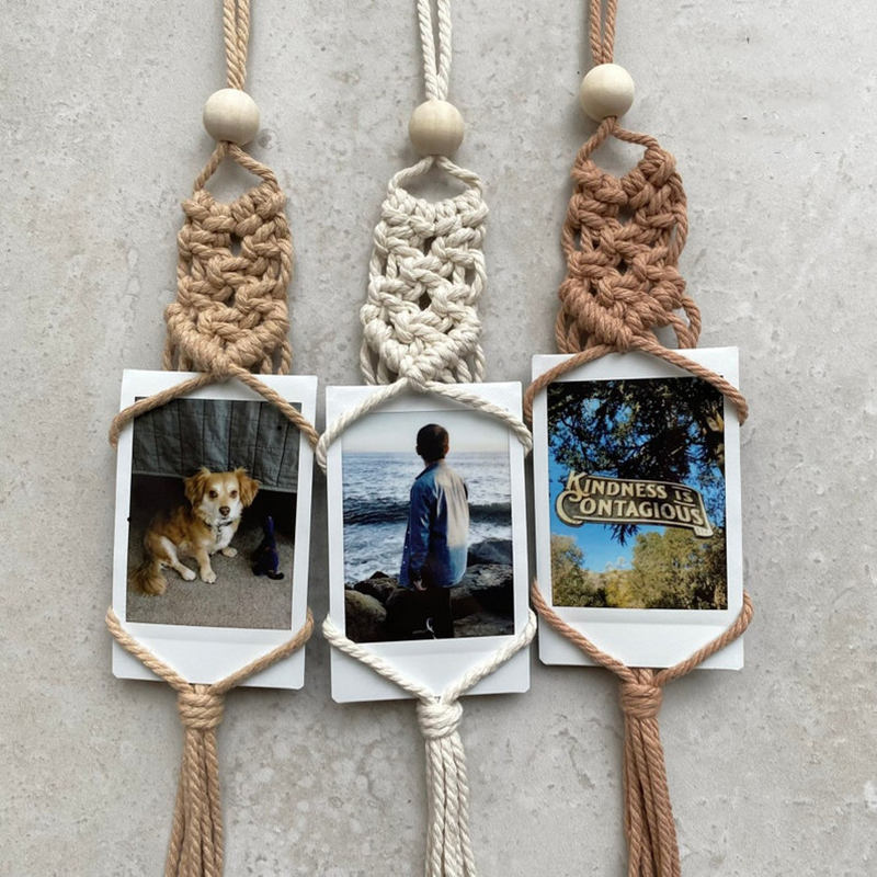 Home Textiles Europe - Macrame Dinding Menggantung Tampilan Foto Macrame