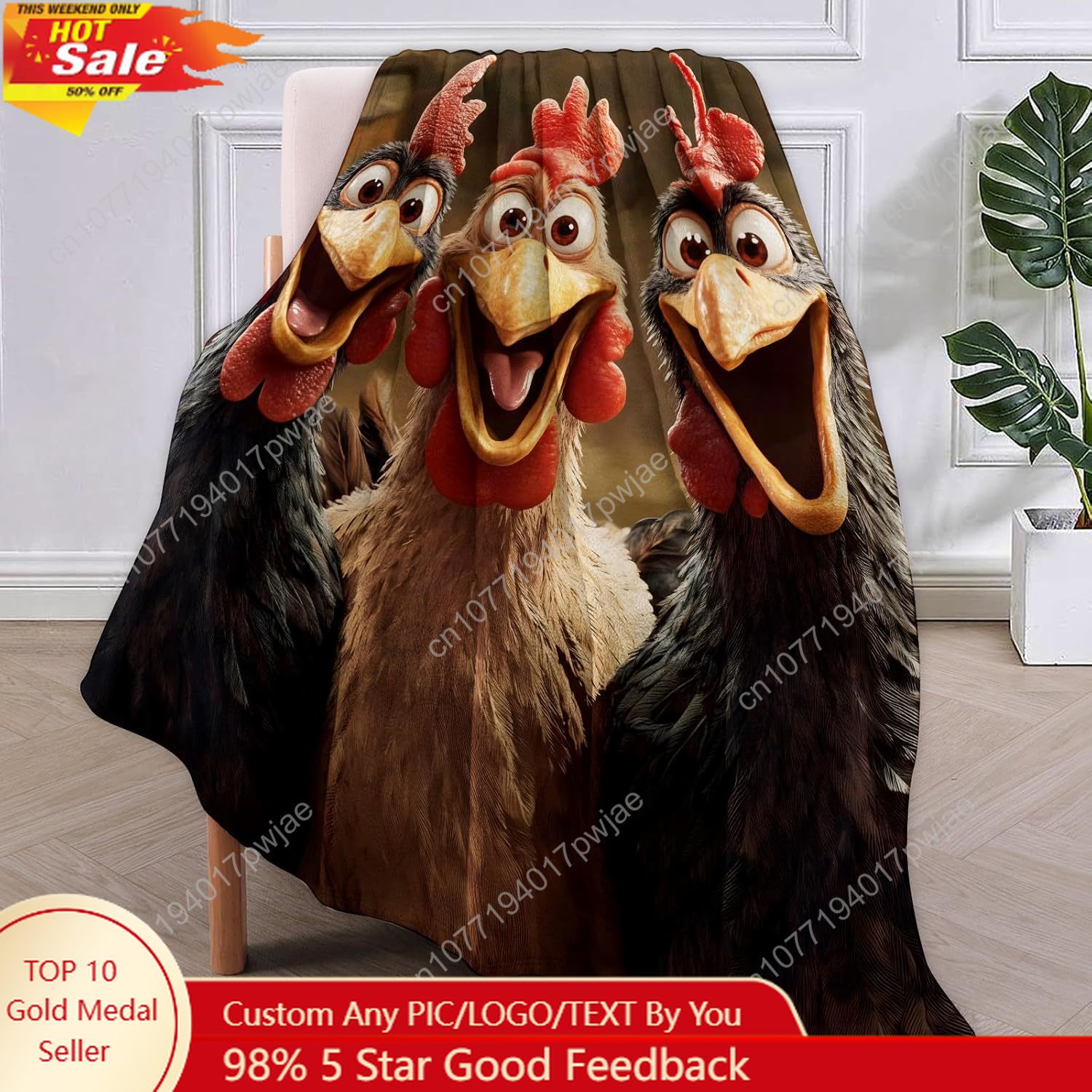 Home Textiles Throw - Selimut Ayam Hadiah untuk Wanita, Selimut