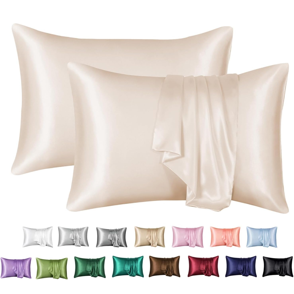 Home Textiles Super Soft - 2 pak sarung bantal Satin untuk