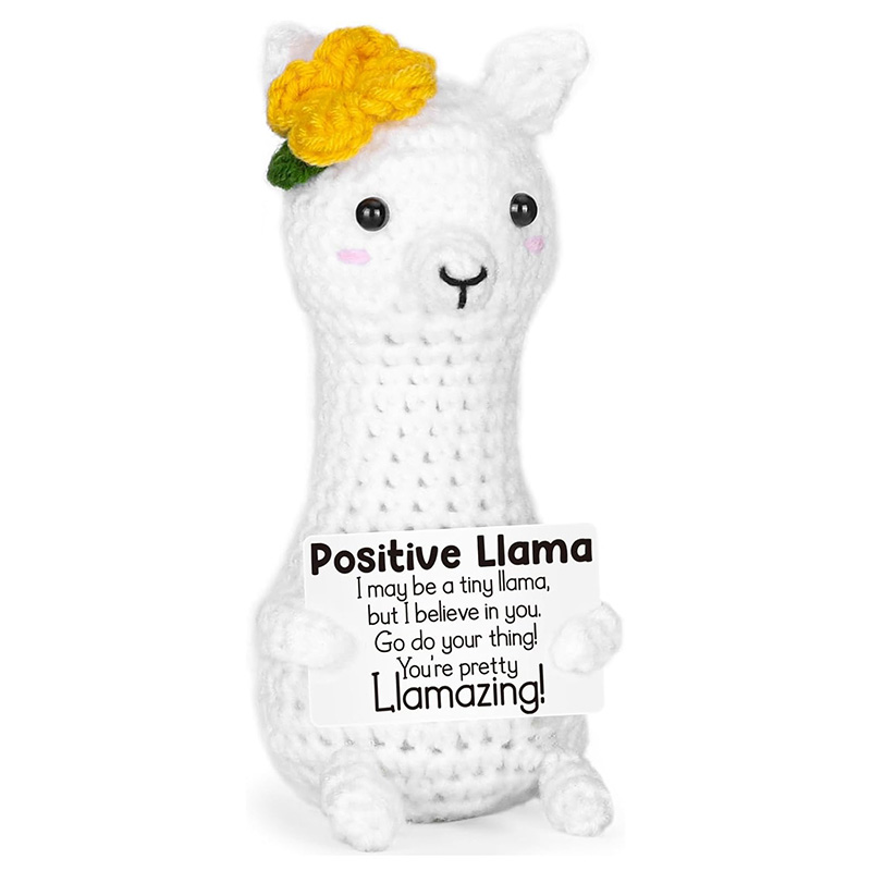 Home Textiles Europe - Boneka Llama Rajutan Tangan Lucu, Ornamen