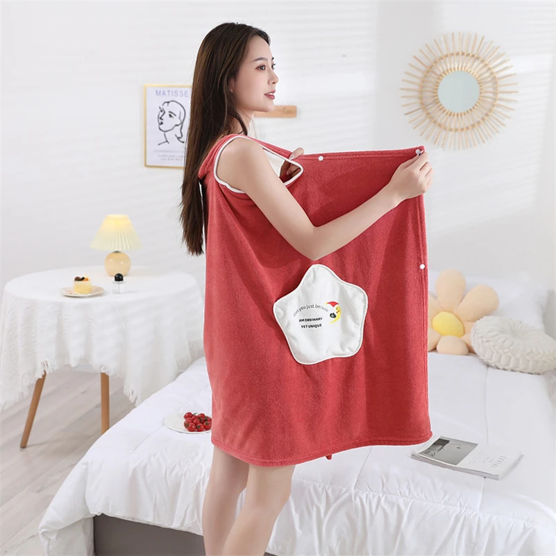 Home Textiles Super Soft - Jubah Mandi Mikrofiber yang Dapat Dipakai,