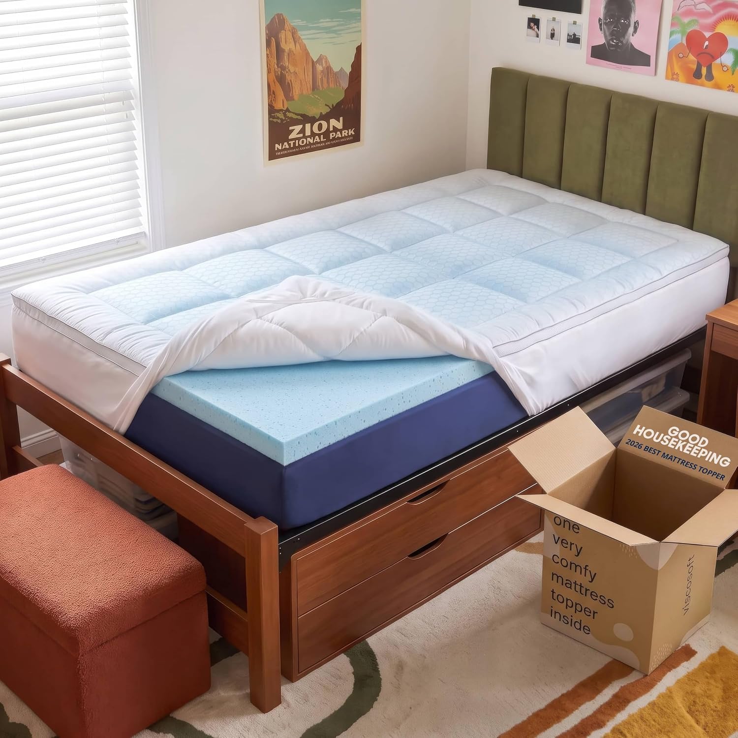 Memory Foam Topper - Matras Busa Memori Pillow Top 4