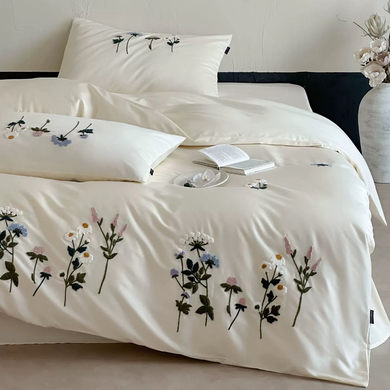 Home Textiles Towel Set - Gaya Pastoral 1000TC Panjang Pokok Katun