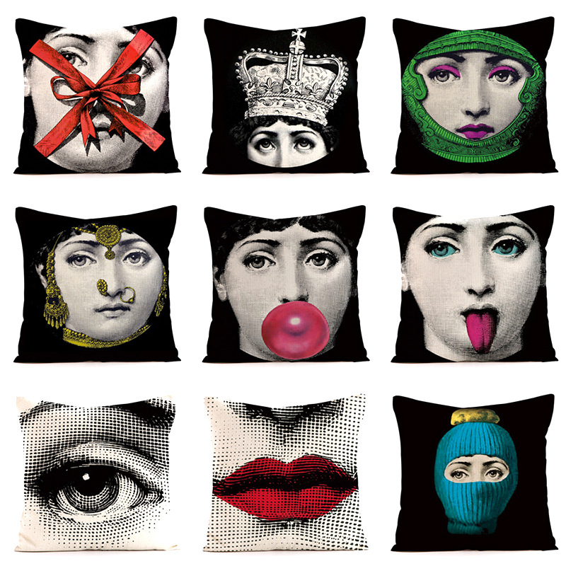 Sarung bantal motif wajah Nord - Home Textiles Throw ulasan dan harga