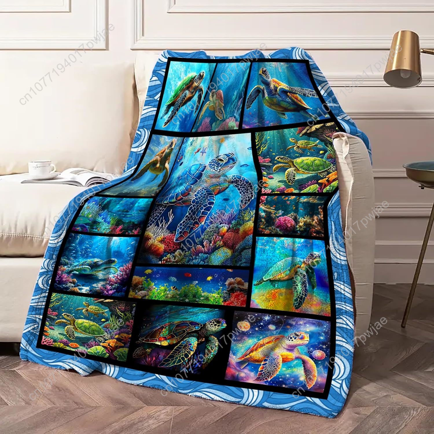 Selimut Flanel Penyu Laut Lemb - Home Textiles Throw ulasan dan harga