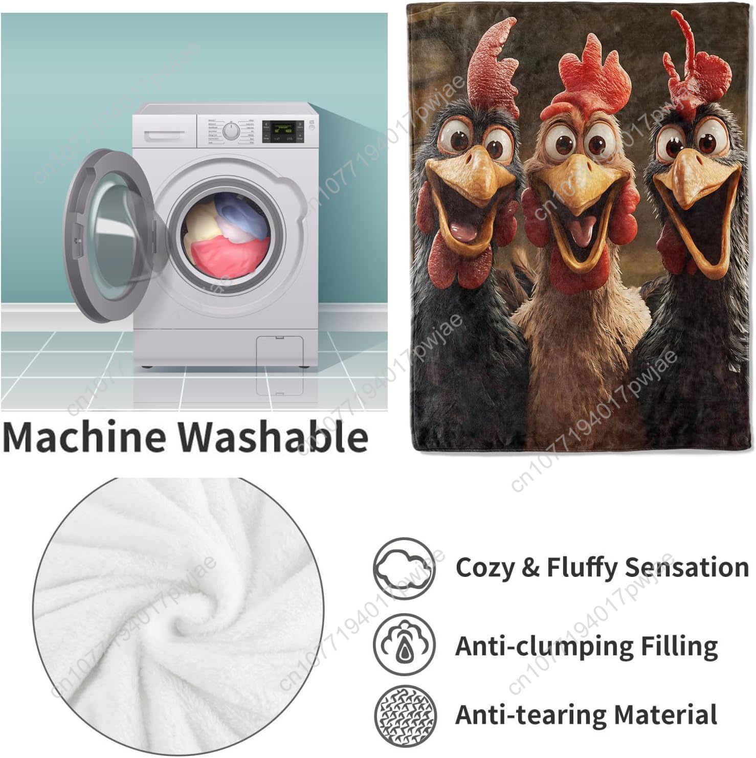Selimut Ayam Hadiah untuk Wani - Home Textiles Throw ulasan dan harga