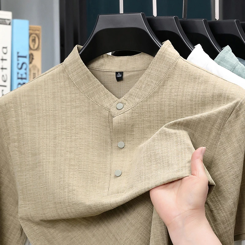 Kemeja Pria Kerah Tegak Seteng - Home Textile ulasan dan harga