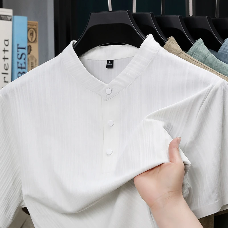 Kemeja Pria Kerah Tegak Seteng - Home Textile ulasan dan harga