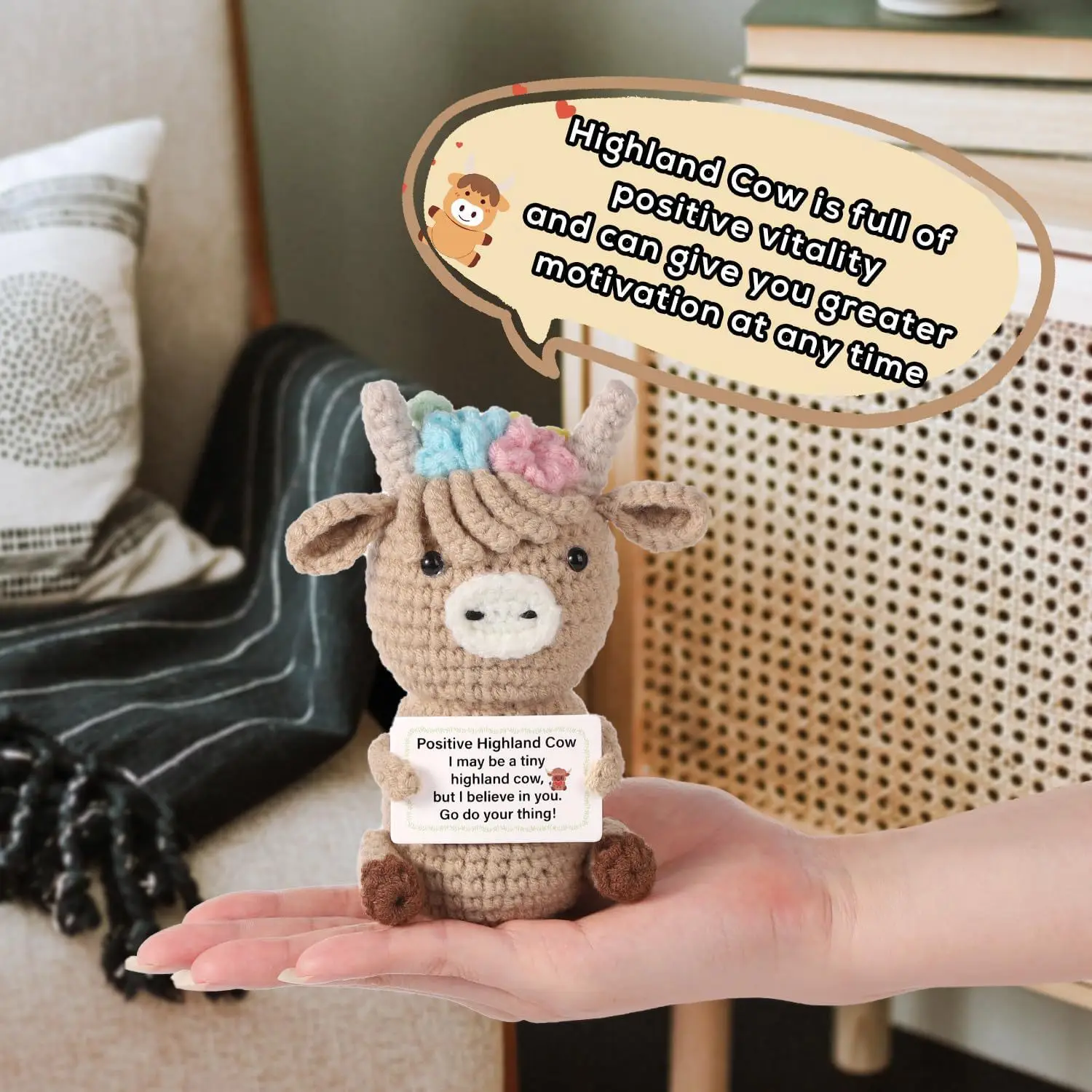 Boneka Sapi Emosional Rajutan  - Home Textiles Europe ulasan dan harga