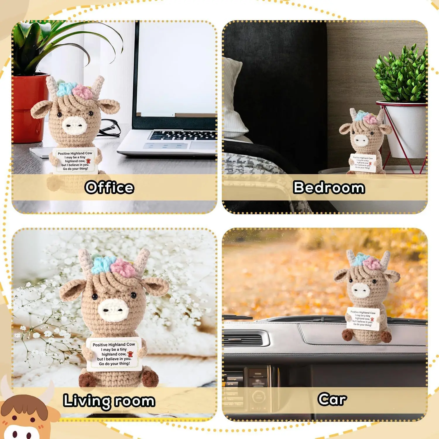 Boneka Sapi Emosional Rajutan  - Home Textiles Europe ulasan dan harga