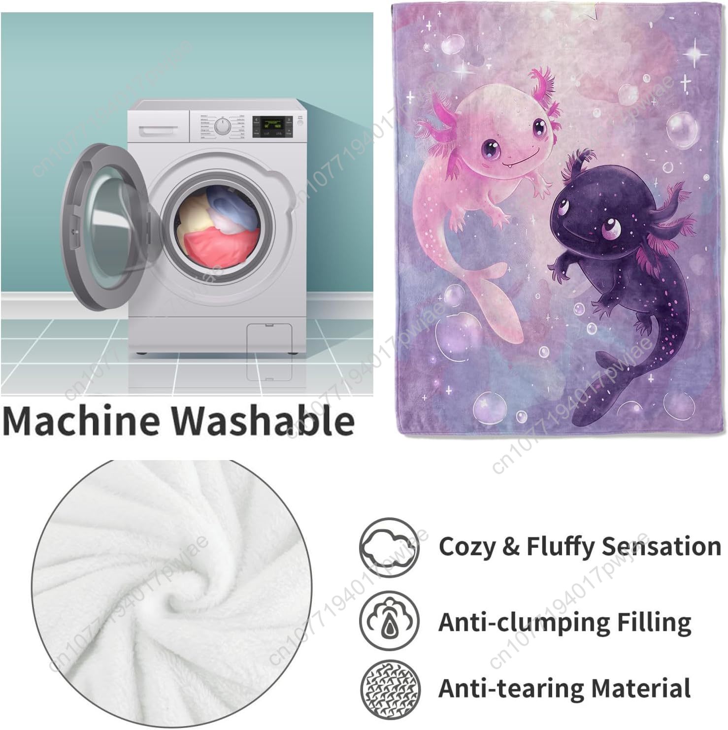 Selimut Axolotl Lucu Selimut F - Home Textiles Throw ulasan dan harga