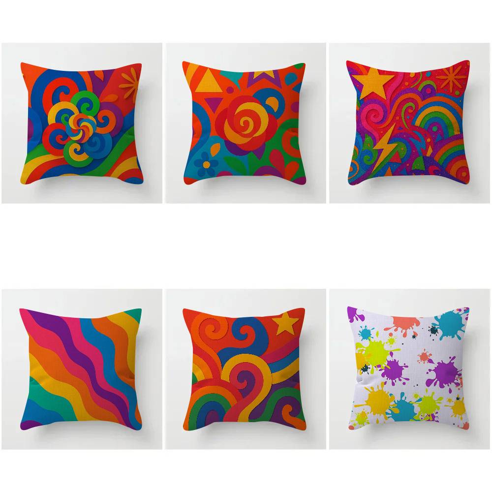 Sarung Bantal Grafiti Warna-wa - Home Textiles Throw ulasan dan harga