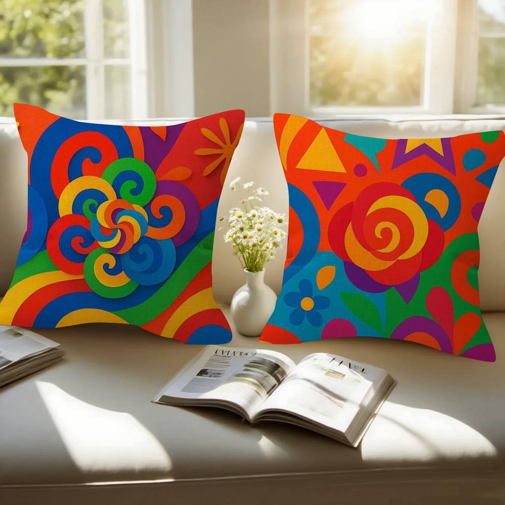 Sarung Bantal Grafiti Warna-wa - Home Textiles Throw ulasan dan harga