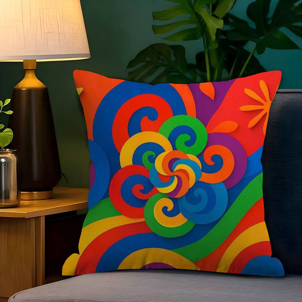 Sarung Bantal Grafiti Warna-wa - Home Textiles Throw ulasan dan harga