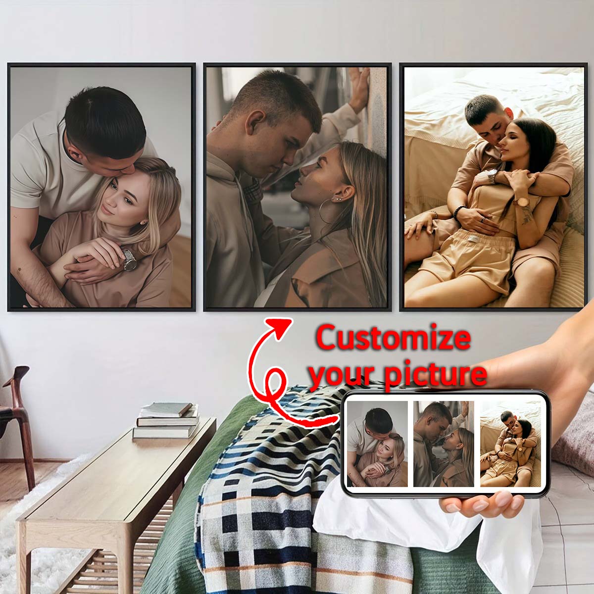Triptych - Lukisan minyak bing - Home Textile ulasan dan harga