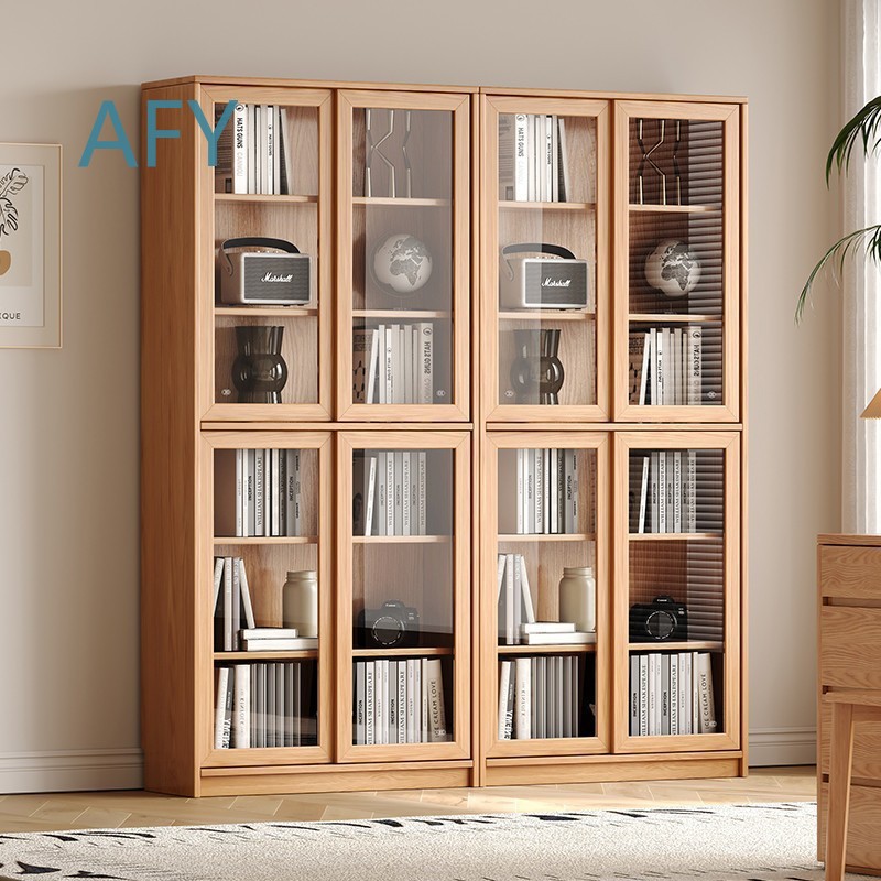 Rak Buku Kayu Oak Solid dengan - Muji Home Storage ulasan dan harga