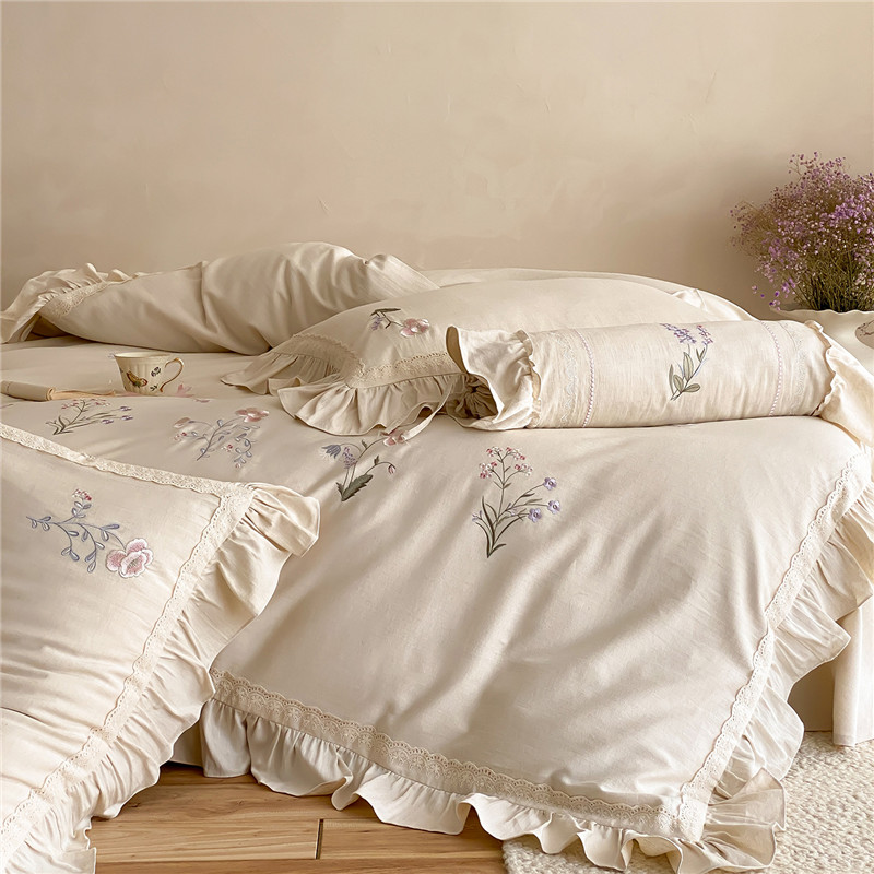 Set Sprei Mewah Bordir Bunga d - Home Textiles Towel Set ulasan dan harga