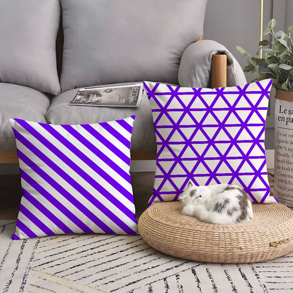 Sarung Bantal Garis Ungu Lembu - Home Lines Textiles ulasan dan harga