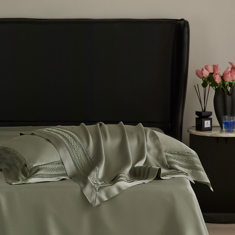 Seprai tempat tidur hijau Matc - Home Textiles Europe ulasan dan harga