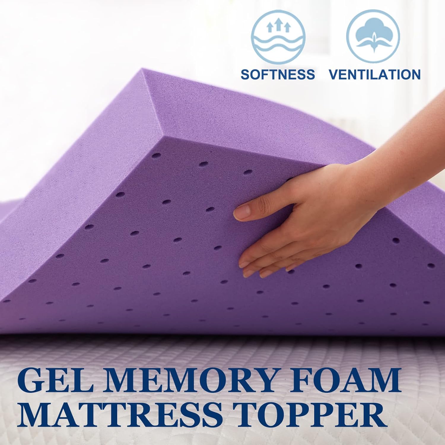 Alas Kasur Busa Memori Gel, Uk - Memory Foam Topper ulasan dan harga