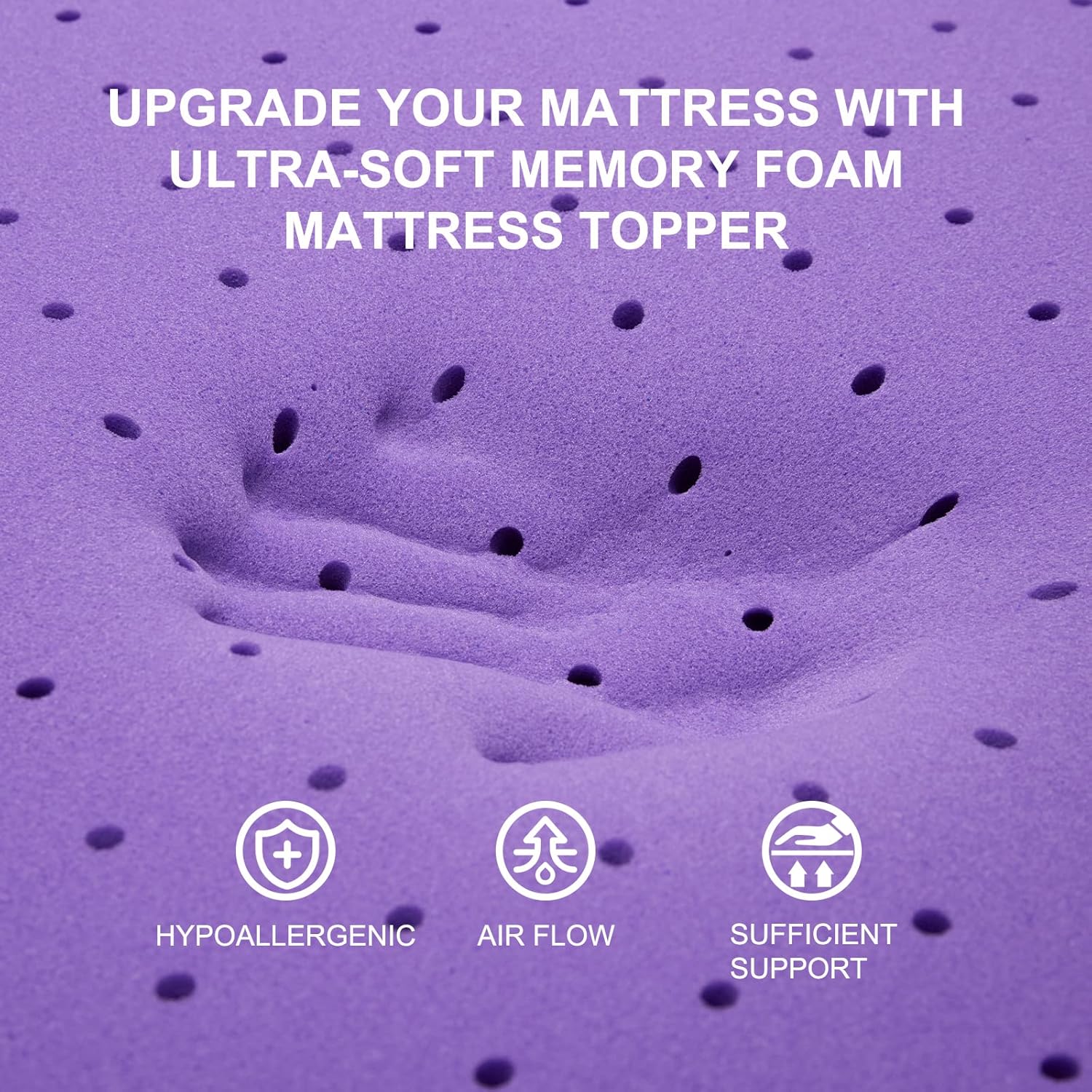 Alas Kasur Busa Memori Gel, Uk - Memory Foam Topper ulasan dan harga