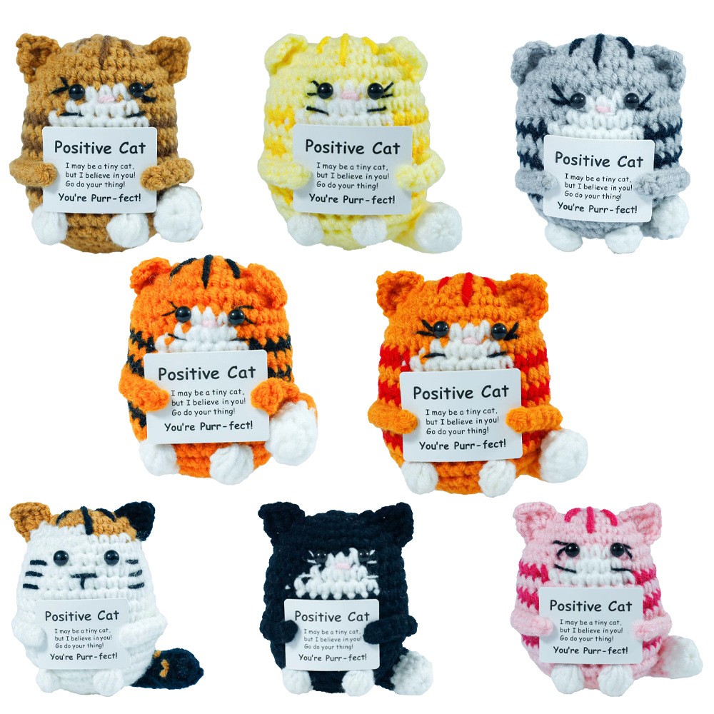 Boneka Kucing Rajut Lucu denga - Home Textiles Europe ulasan dan harga