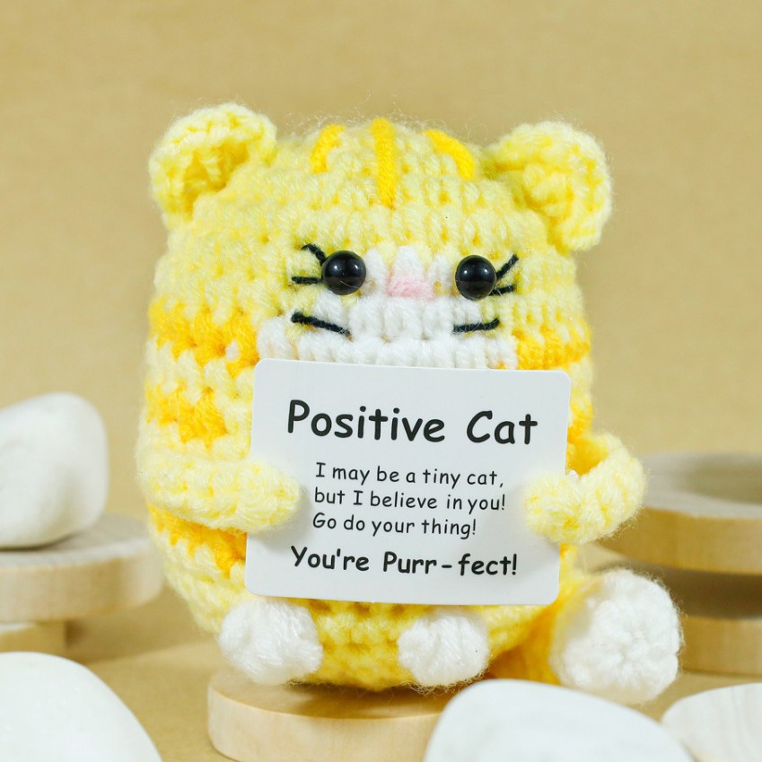 Boneka Kucing Rajut Lucu denga - Home Textiles Europe ulasan dan harga