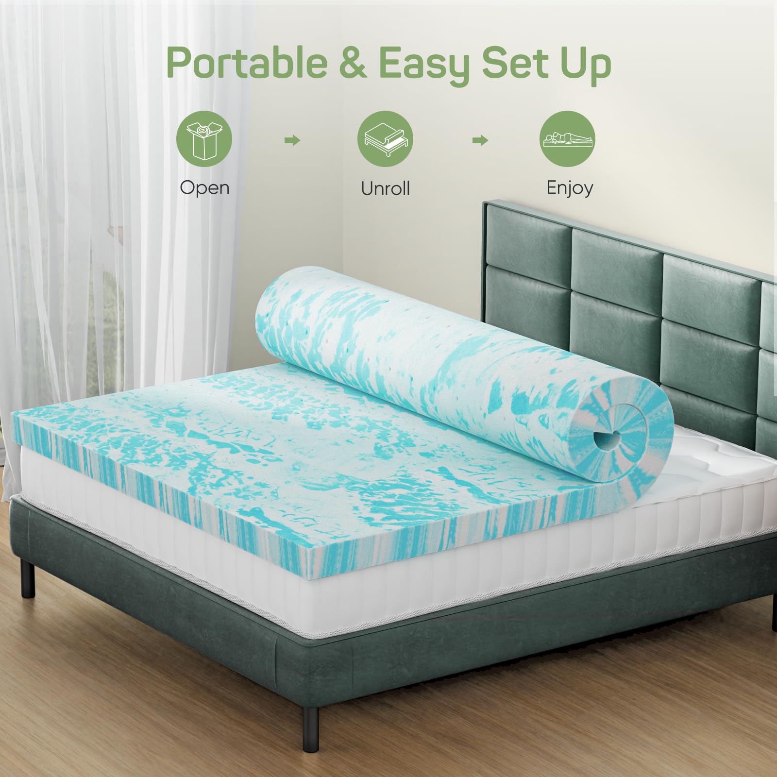 Topper Kasur Busa Memori Gel P - Memory Foam Topper ulasan dan harga