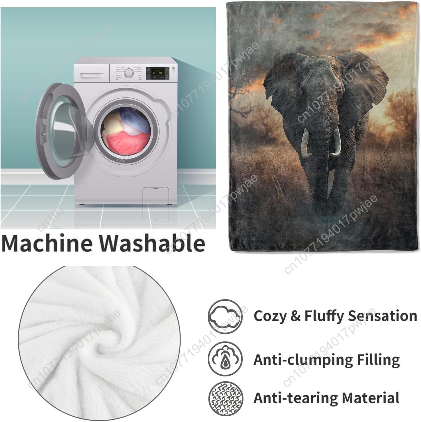 Selimut Bulu Gajah, Pemandanga - Home Textiles Throw ulasan dan harga