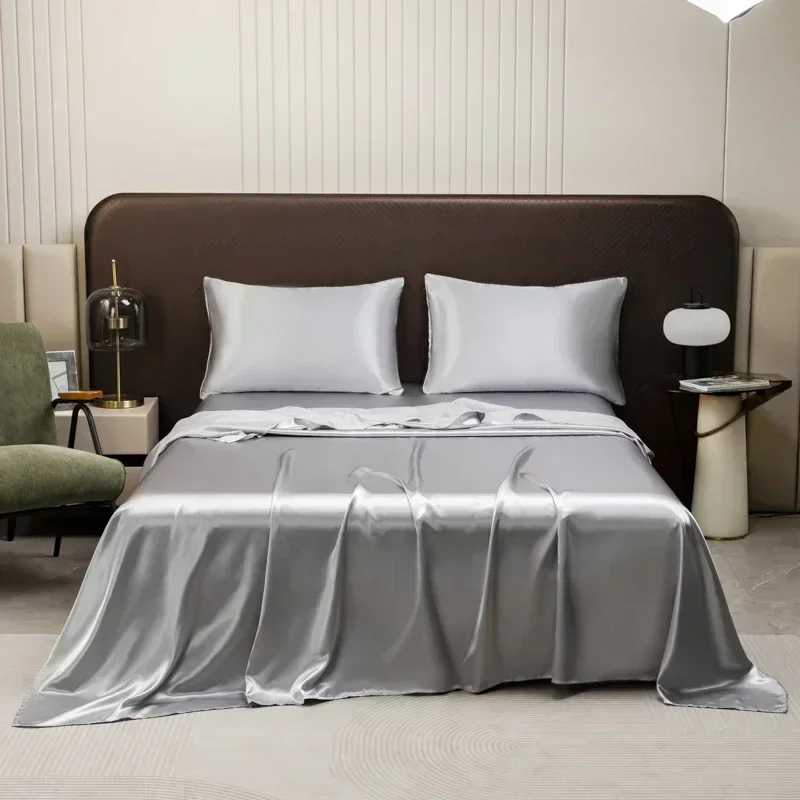 2/3PCS Set Sprei Satin Mewah L - Silk Sheet Set ulasan dan harga