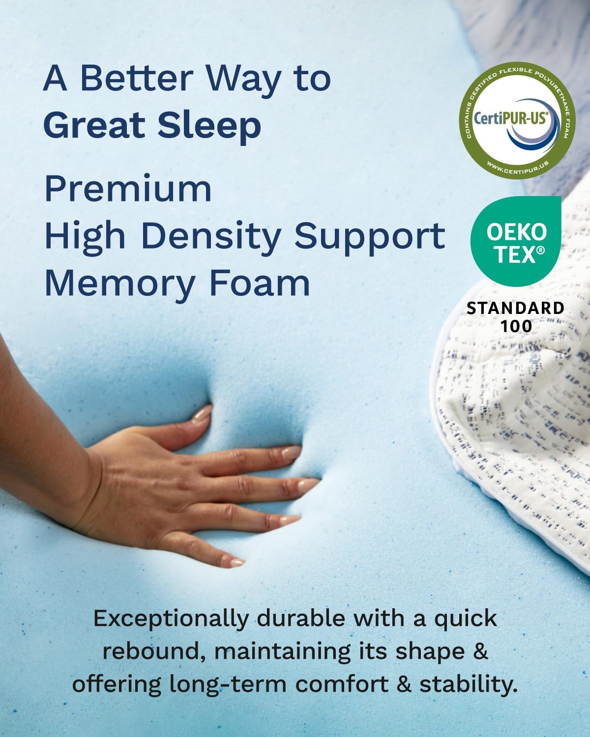 Kasur Busa Memori 3 Inci Twin  - Memory Foam Topper ulasan dan harga