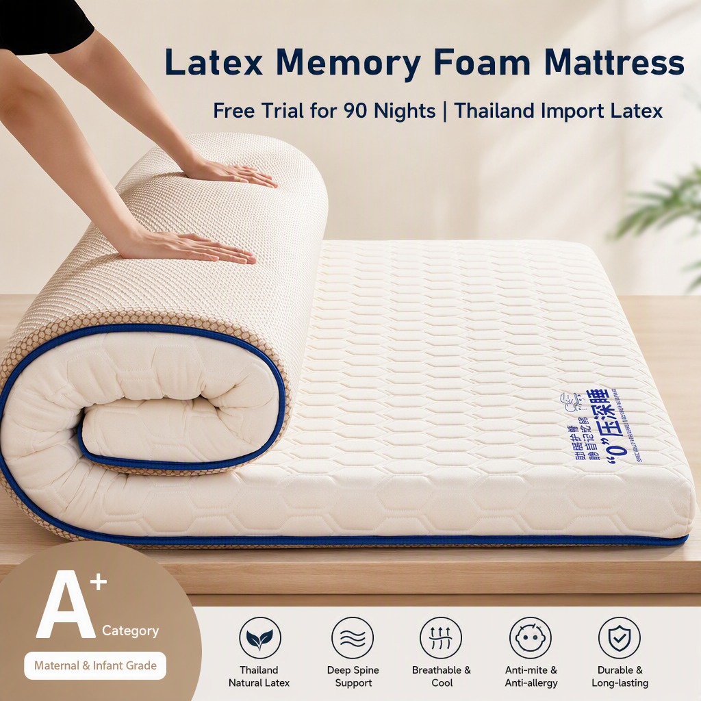 Alas Kasur Latex untuk Tempat  - Memory Foam Topper ulasan dan harga