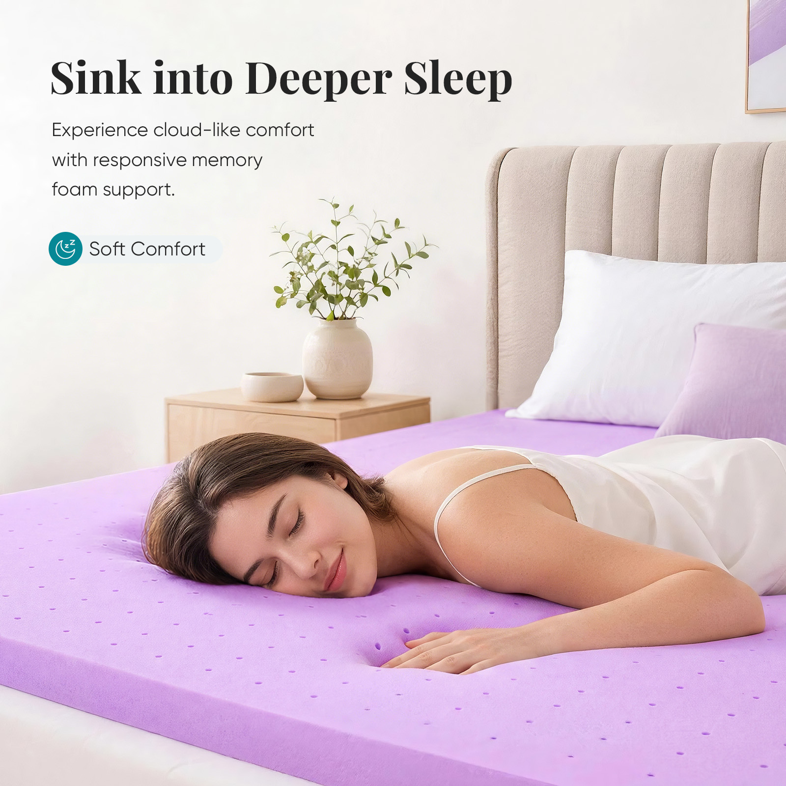 JHK Alas Kasur Busa Memori Pen - Memory Foam Topper ulasan dan harga
