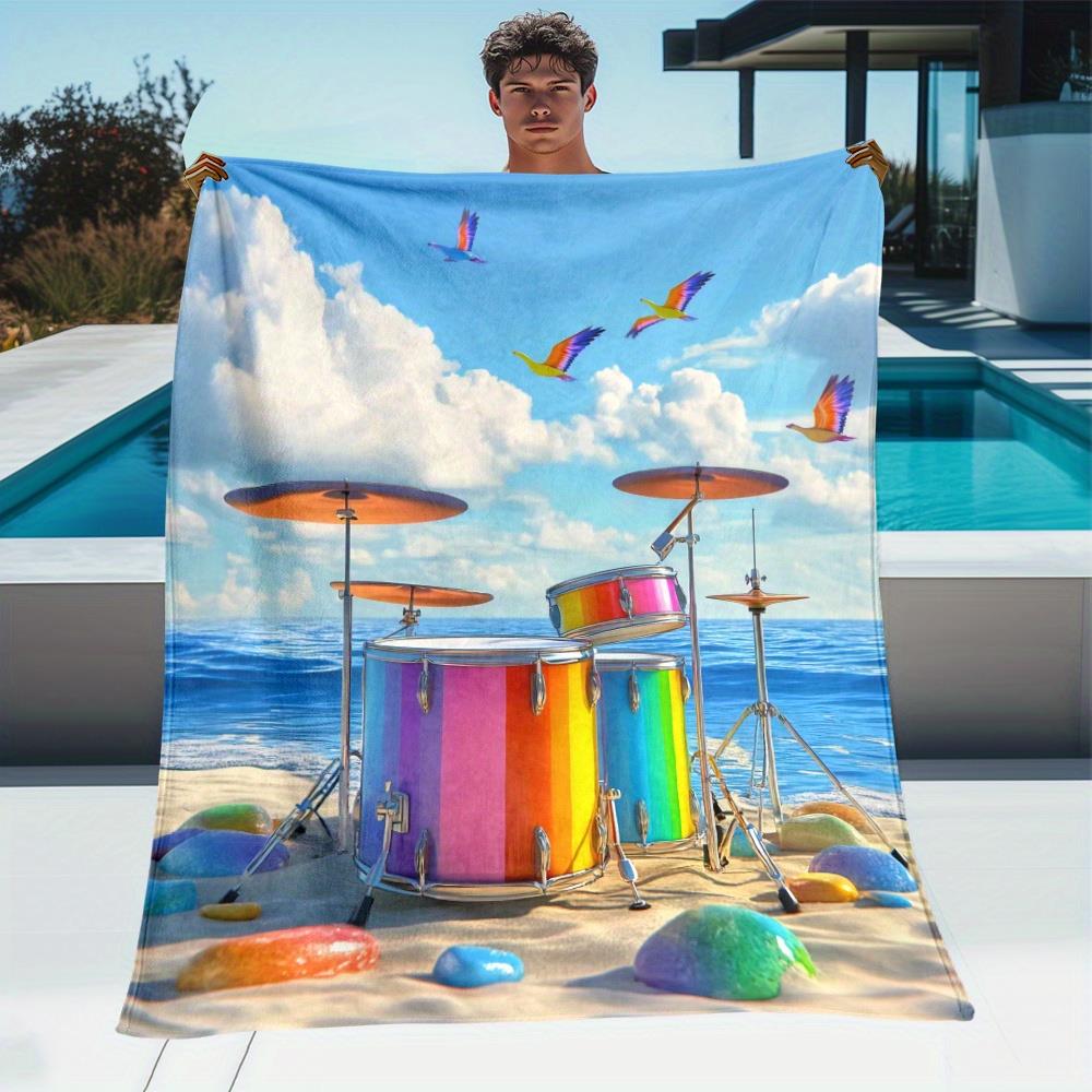 Desain Set Drum Pantai Cerah,  - Home Textiles Towel Set ulasan dan harga