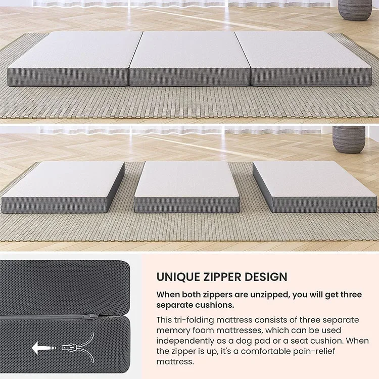 Kasur Lipat Tiga Portable 2026 - Memory Foam Topper ulasan dan harga